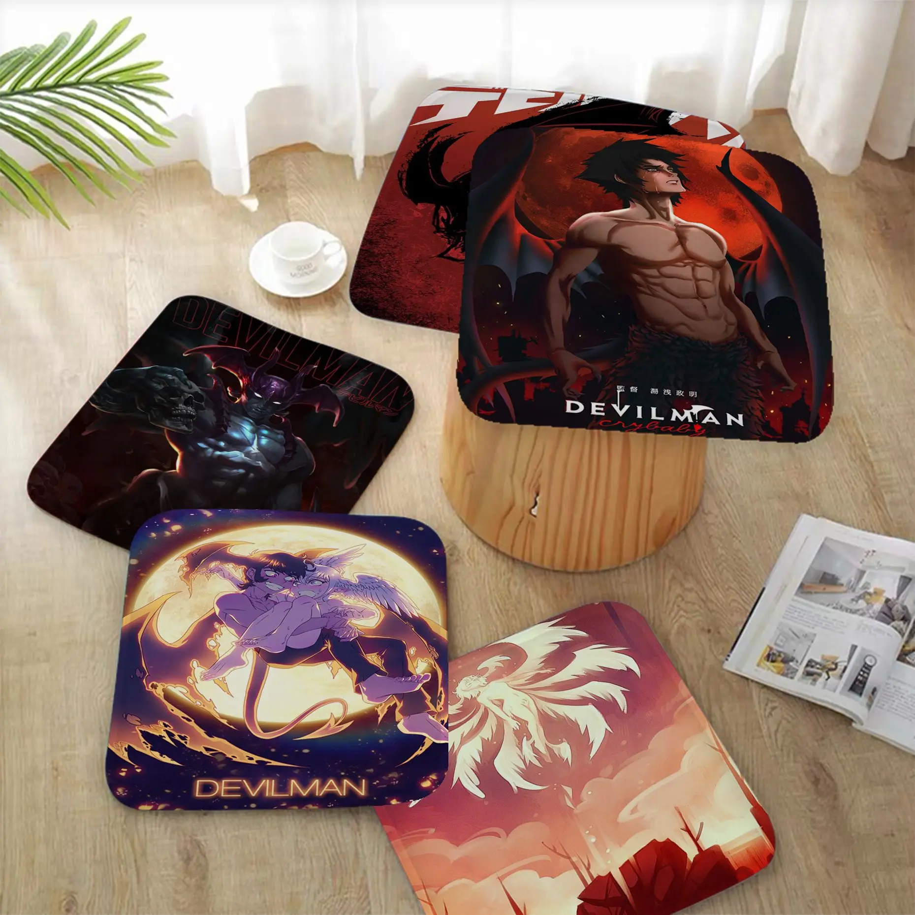 

Anime Devilman Crybaby Tie Rope Plush Cushion Home Back Cushion Soft Comfortable 50x50cm Sofa Cushion