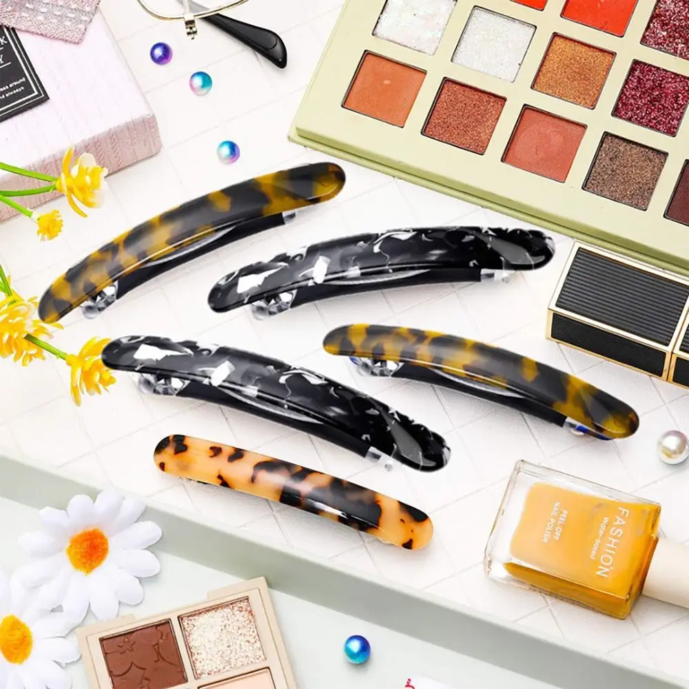 

2pcs 2pcs Styling Tools Spring Clip Leopard Acetate Barrettes Hairgrips Hair Clips Acetate Hairpins