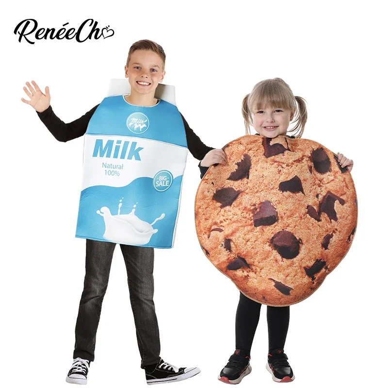 Reneecho детский костюм с печеньем и молоком милый на Хэллоуин для детей день