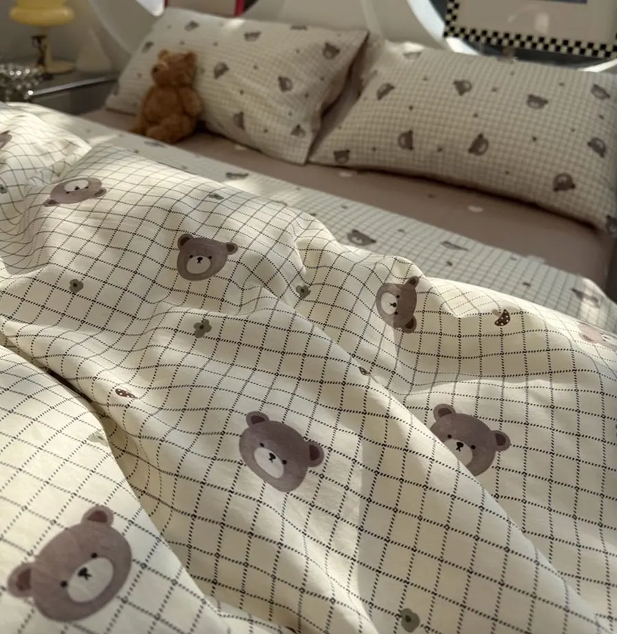 Постельное белье Cartoon Bear Brown Cotton