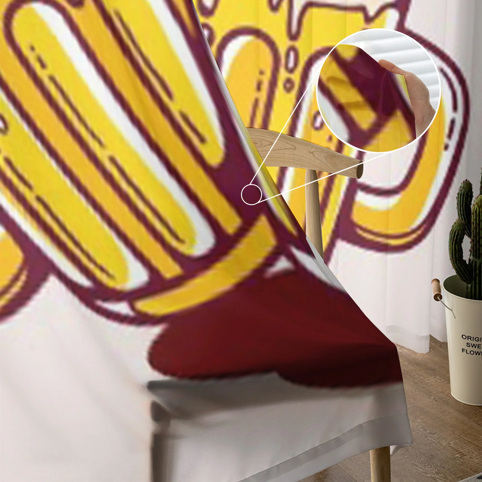 Две кружки для пива тюлевые занавески гостиной спальни детской кухни балкона из