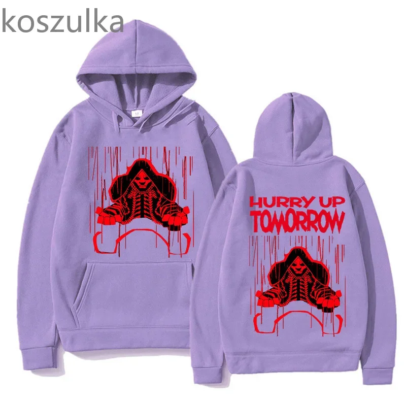 Hurry Up Tomorrow Tour Hoodies Autumn Winter New Two Sides Clothing Gothic Trends Sweatshirt Rock Band Fashion Unisex Pullovers