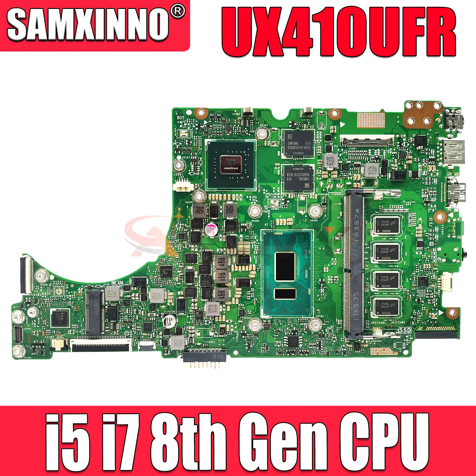 Материнская плата UX410UFR i5 i7CPU 4G RAM GT940MX/2G REV2.0 для ASUS UX410UFR UX410UF UX410UQ UX410UR UX410U материнская плата для ноутбука Материнская плата UX410UFR i5 i7CPU 4G RAM GT940MX/2G REV2.0 для ASUS UX410UFR UX410UF UX410UQ UX410UR UX410U материнская плата для ноутбука
