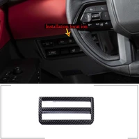 for toyota tundra 2022 2023 abs carbon fiber interior car headlight adjustment decoration panel frame trim sticker accessories