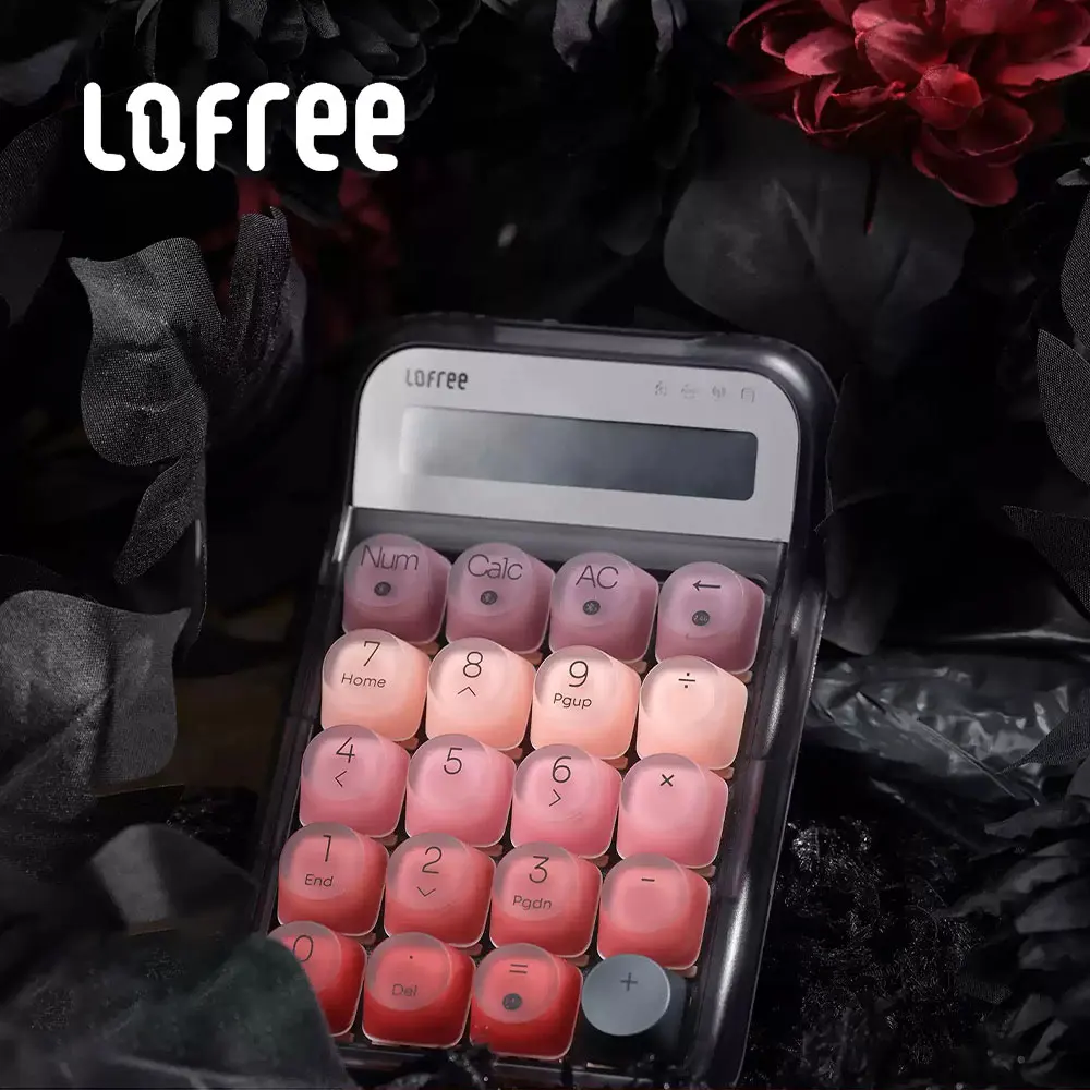 Фото Lofree Lipstick Беспроводная Bluetooth Механическая цифровая клавиатура Высокий внешний вид Компьютерный внешний калькулятор Новый продукт №1