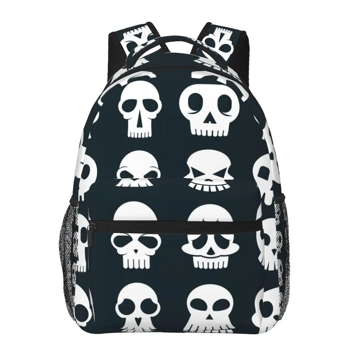 

Мужской и женский рюкзак с забавными белыми черепами, школьный рюкзак для женщин и мужчин, 2022, модная сумка, студенческий рюкзак