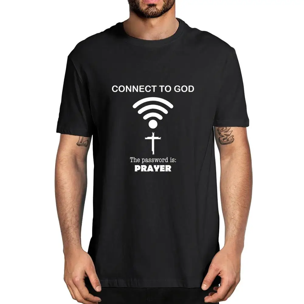 

2020 fashion summer top Connect To God The Password Is Prayer Vintage Men's T Shirt XS-3XL