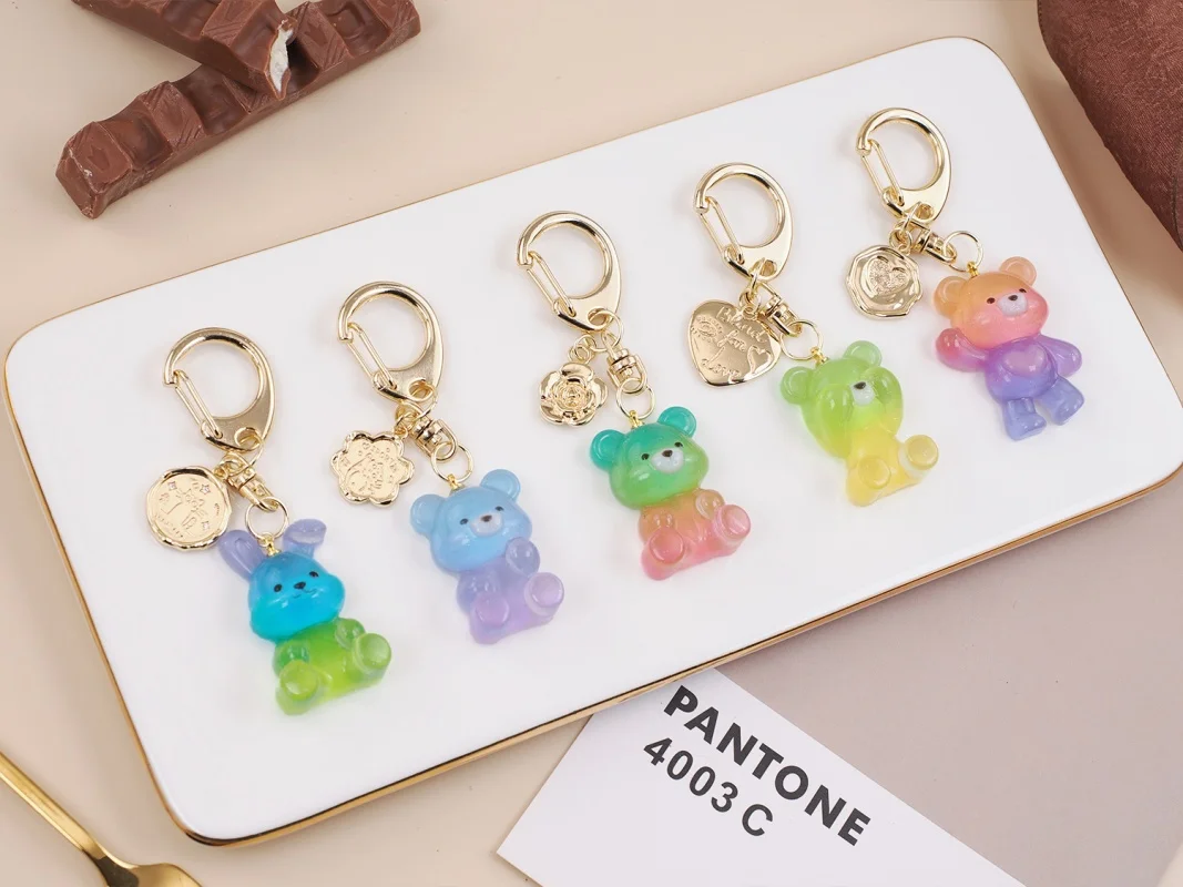 DIY брелок с животными силиконовая форма креативный милый медведь кролик кулон