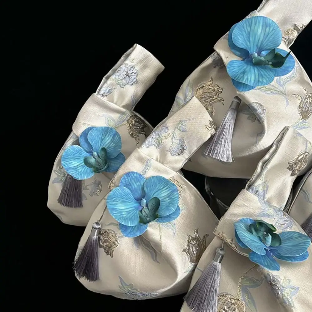 Маленькая Сумочка с кисточкой и узлом сумка на запястье сумки для хранения