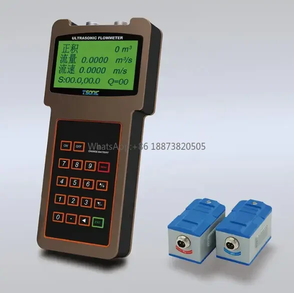 Портативный портативный ультразвуковой расходомер воды Dn15 ~ Dn6000 с регулируемой