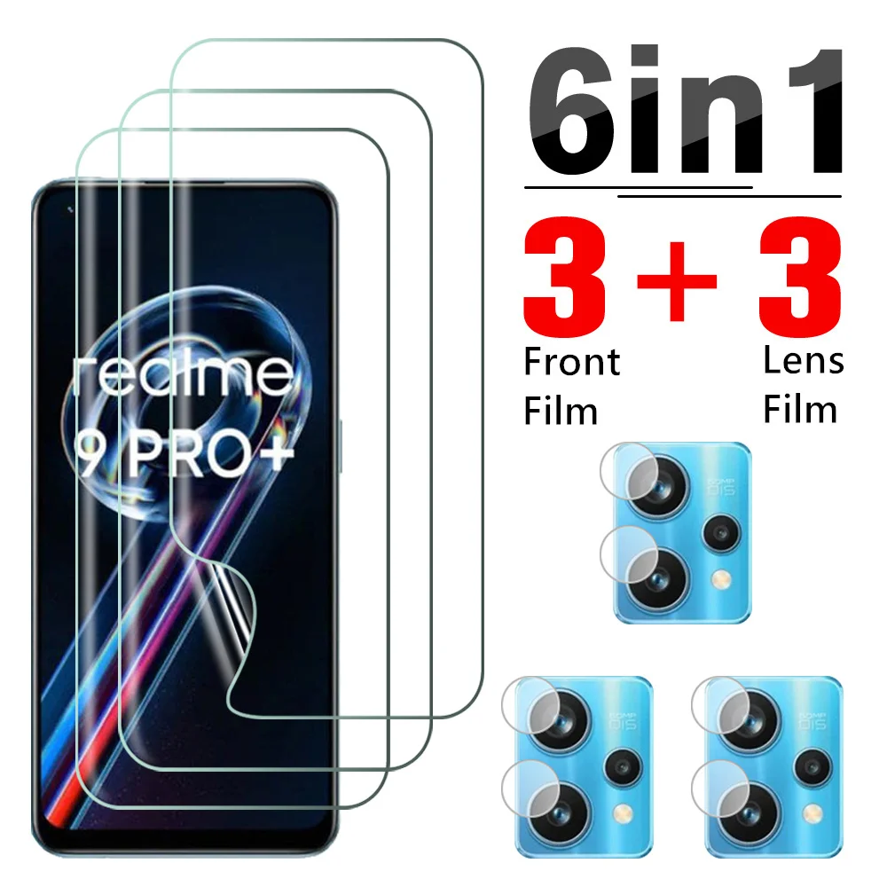 

6in1 Hydrogel Film For Realme 9 Pro+ Screen Protector For Realme 9i 8i Realmy 8 Pro 8 5G Camera Lens Protective Film Not Glass