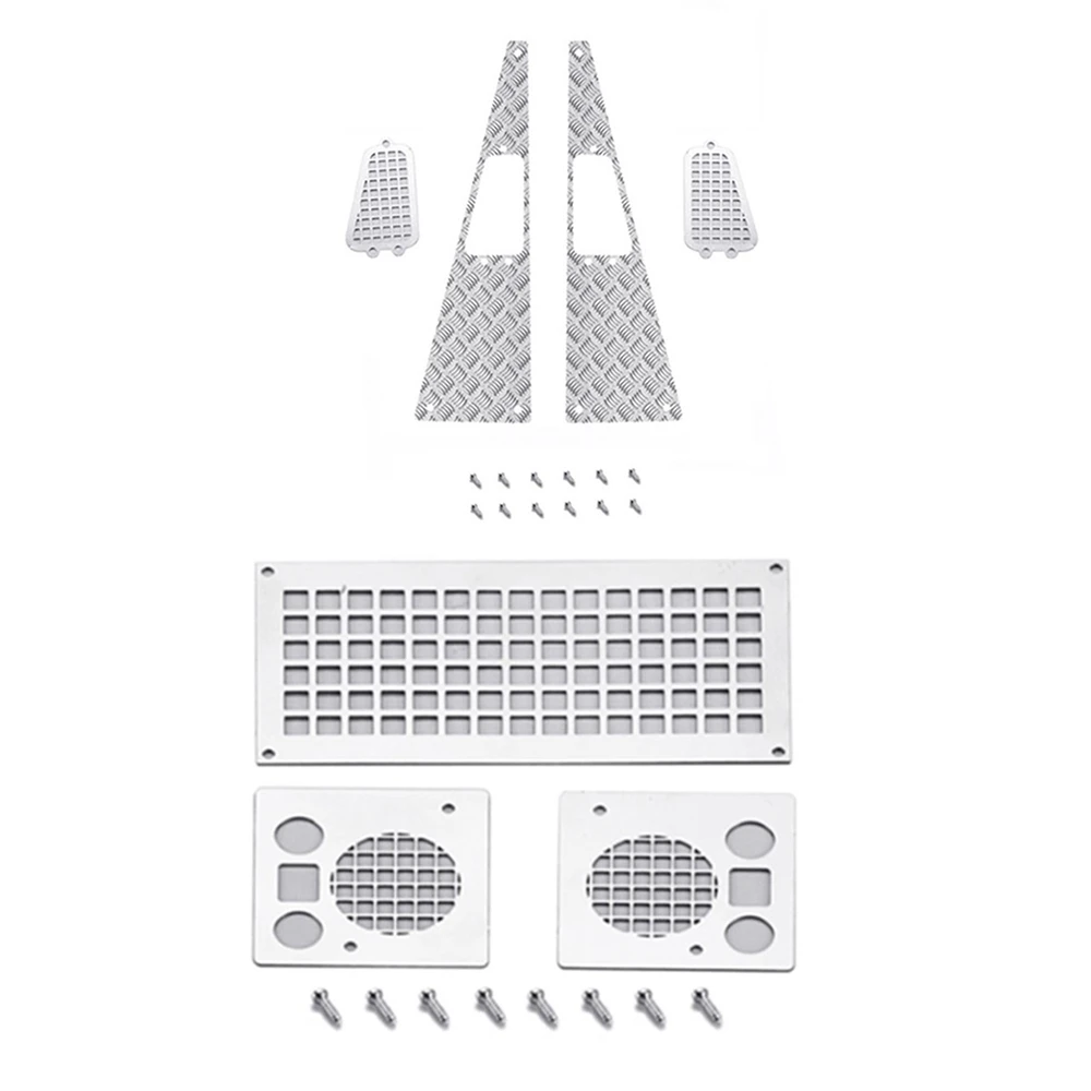 

Metal Mesh Grille Intake Grille Cover & For MN D90 D99S MN99S 1/12 Metal Anti-Skid Plate Intake Grille