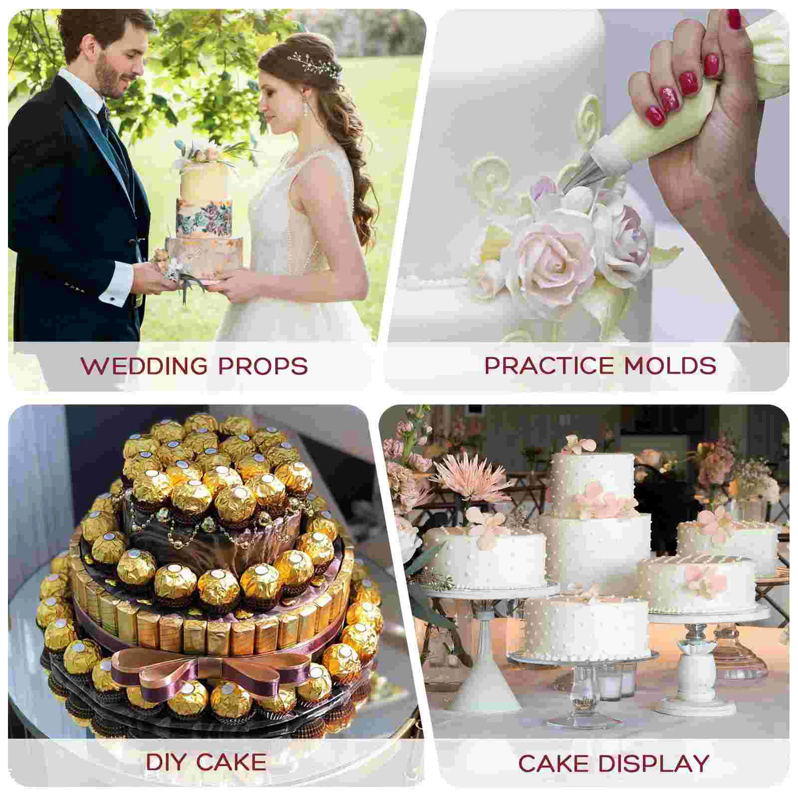 3 Pcs Foam Practice Cake Decorating Model Cakes Baking Practicing Tool Painting