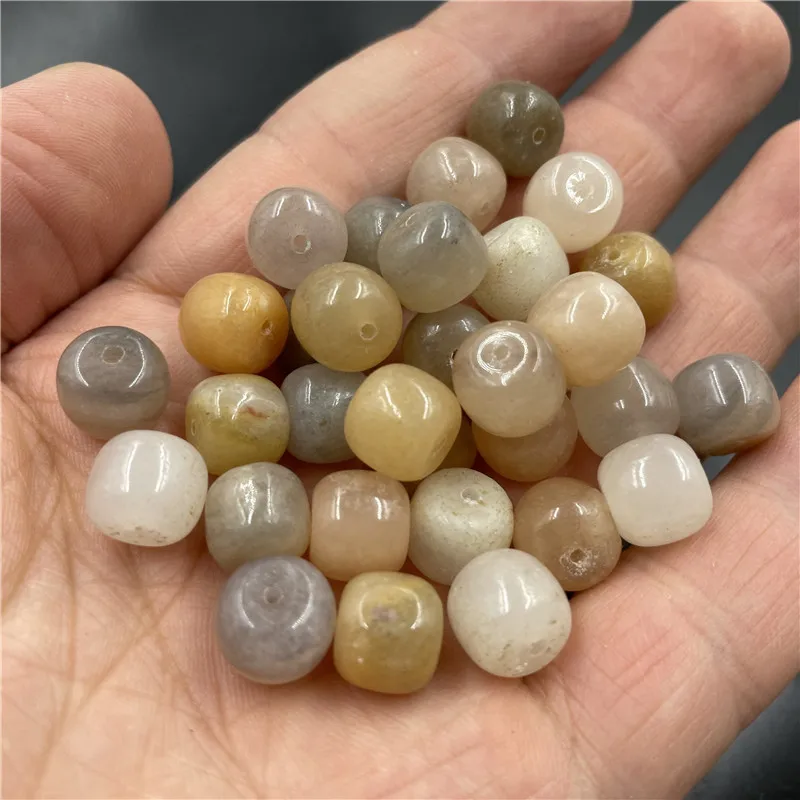 

9*10mm Natural Golden Silk Jades Barrel Beads For Jewelry Making Diy String Bracelet Beaded Necklace Charms Jewellery Accessorie