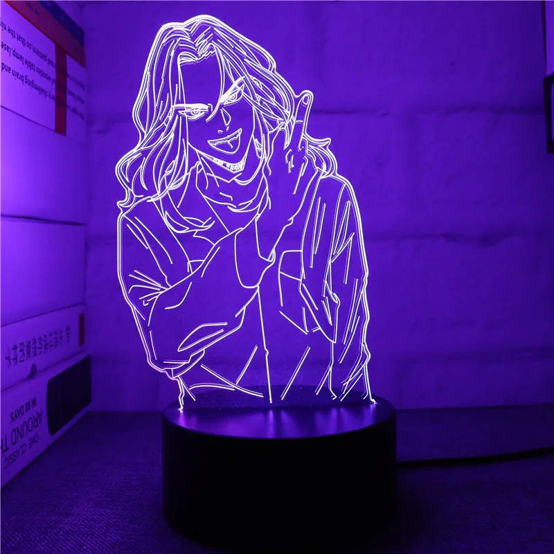 

Tokyo Revengers 3d Night Lights Anime Sano Manjirō Takashi Mitsuya Led Light Gifts Figure Lamp Acrylic Neon Birthday Decorations