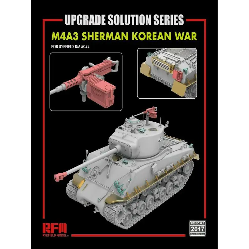 

Hobby Kit RYEFIELD MODEL RFM RM-2017 1/35 Upgrade Set for M4A3 76W HVSS Sherman Korean War - Scale Model Kit DIY Toy