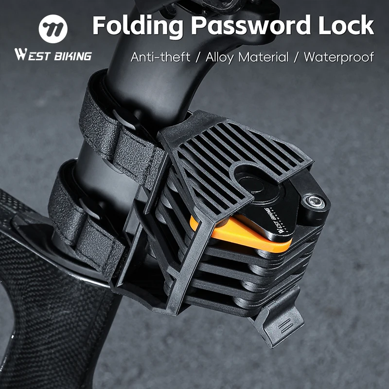 WEST BIKING Bike Foldable Password Lock Anti-theft E-Bike Chain MTB Padlock Motorcycle Safety Portable Locks Bicycle Accessories_voghion.com