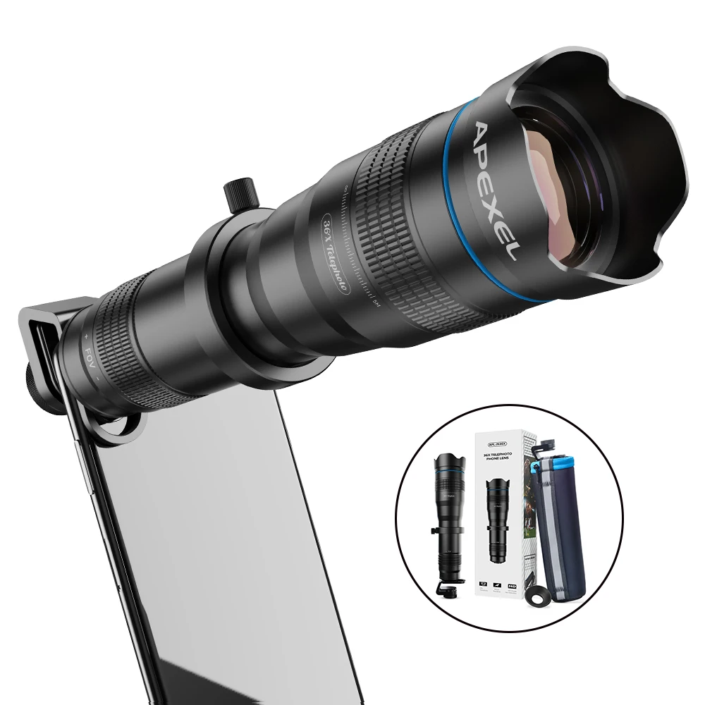 

Factory price APEXEL JS36X Light 36X HD Glass Zoom Telephoto Lens for Mobile Phone