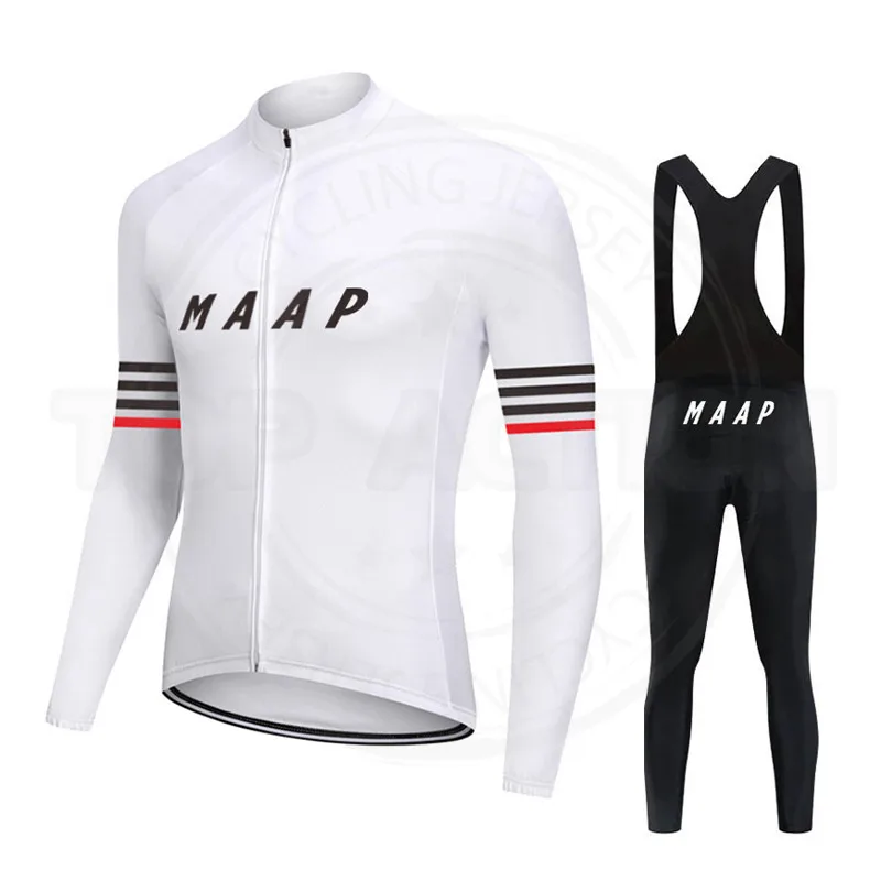 

MAAP Spring Autumn Mens Long Sleeve Cycling Jerseys Set Bike Clothing Shirts MTB Quick Dry Bicycle Wear Ropa Ciclismo Hombre