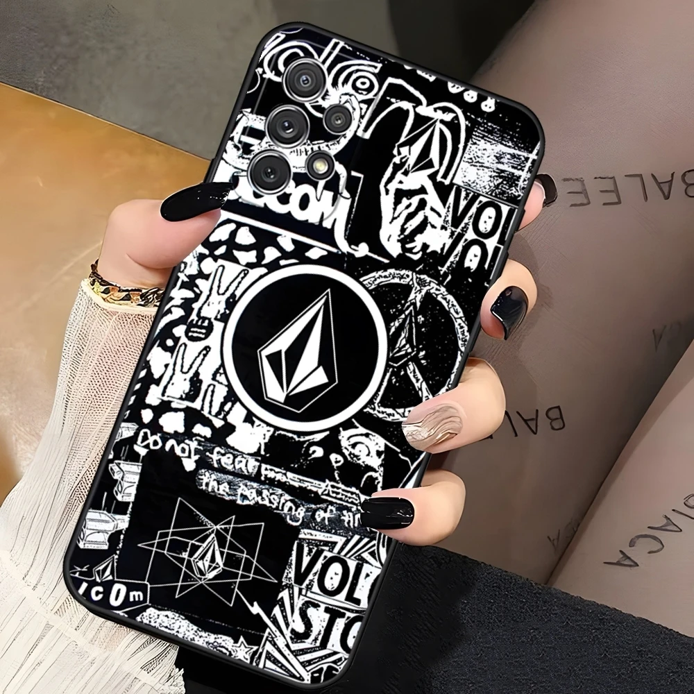 Чехол для телефона с логотипом V-Volcom Samsung Galaxy A21 Plus S22 A53 A24 A34 A54 A52 M54 Note 10 20 Ulitra FE Back Cover