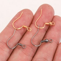100pcs lot imprint 925 silver copper ear wires earrings hook parts gold beads diy jewelry supplies making accessories fashion