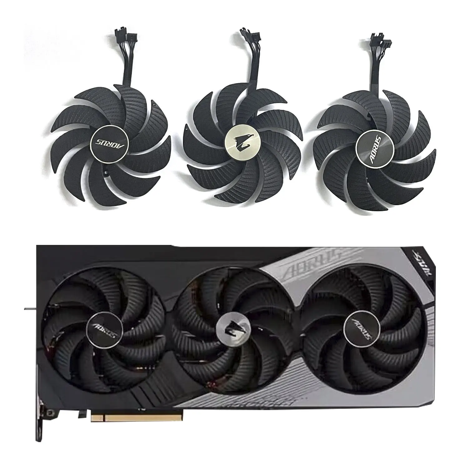 

3FAN PLD10020B12H DC12V 0.65A 4PIN RTX4090 GPU Cooler for GIGABYTE AORUS GeForce RTX 4090 RTX 4080 RTX 4070 Ti MASTER