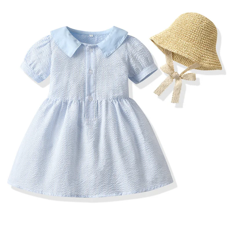 

2022 New Summer Children Clothing Baby Boys Grid Shirt+ Overalls Set Baby Girls Dress Brother Sister Clohtes Suit Kids Costume