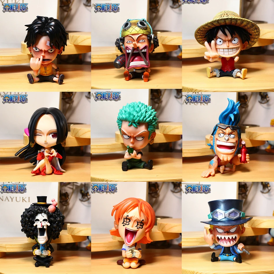 

8cm Anime Figure One Piece Devil Fruit Users Buggy Crocodile Shanks Straw Hat Luffy Action PVC Model Doll Toys Kids Gifts