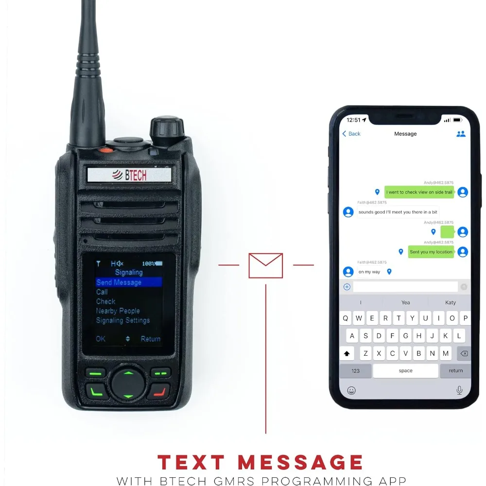 Фото Bluetooth GPS VOX Рация с функцией текстовой связи, NOAA, компасом, двухдиапазонным сканером, доставка вне территории США, 5W, большая дальность, GMRS, двухсторонняя связь, IP67, водонепроницаемая. №3