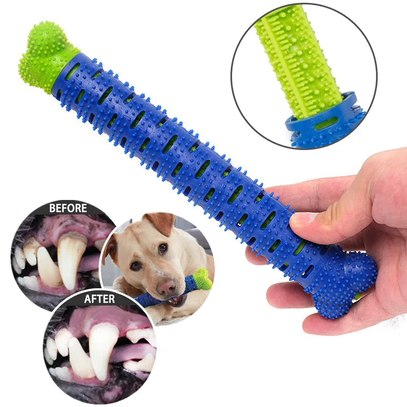 

Dog Chew Toy Stick Cleaning Massager Pet Teeth Cleaning Toys Multifunctional Silicone Doggy Dental Care