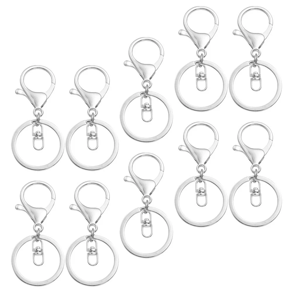 10pcs Metal Keychain Hooks Diy Crafting Keychain Clips Versatile Keychain Accessories