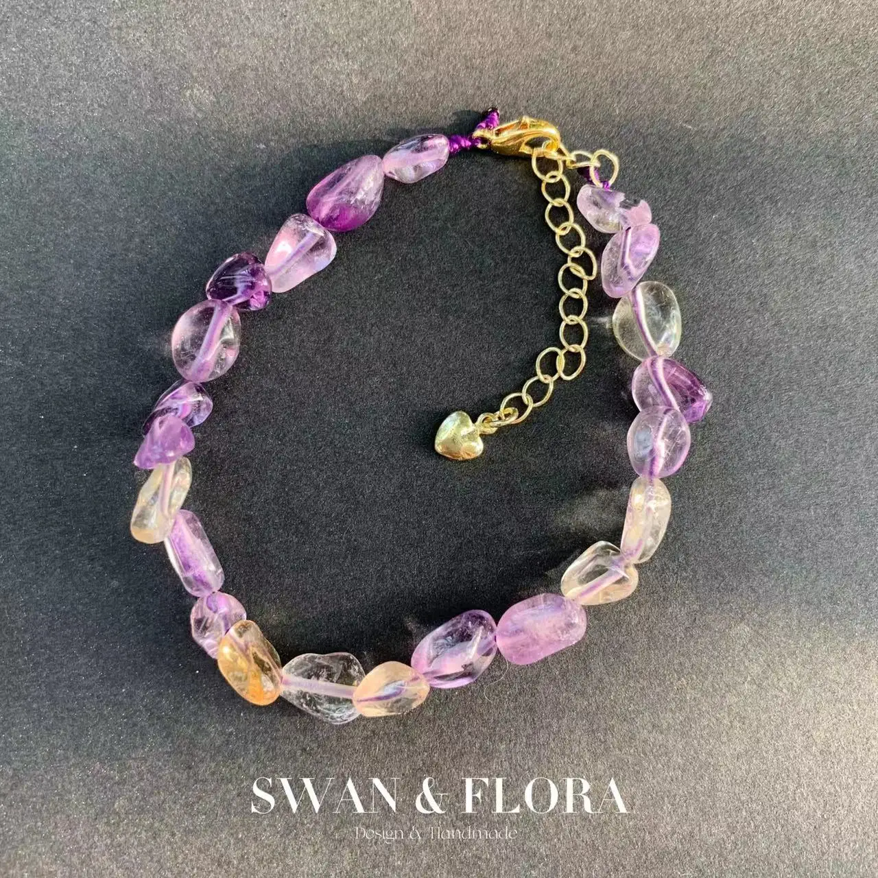 

Natural AMETHYST Bracelet Fine Bracelet Jewelry Handmade Stones PURPLE Wholesale Healing Energy Gift Lucky Jewelry