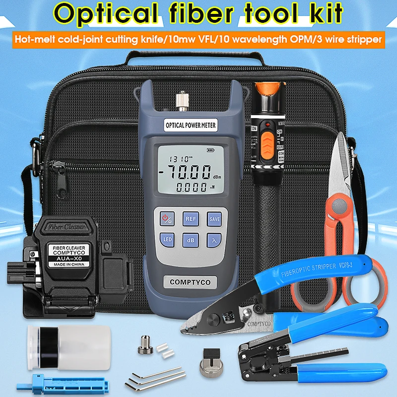 

AUA-XO FTTH Fiber Optic Tool Kit with Fiber Fibra Optica Power Meter and 10mW Visual Fault Locator FTTH tool