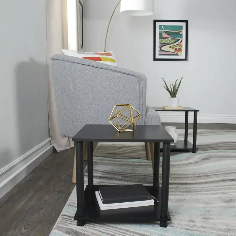 

Tools End Tables, Solid Black, Set of 2 Cera reparadora madera blanca Beeswax