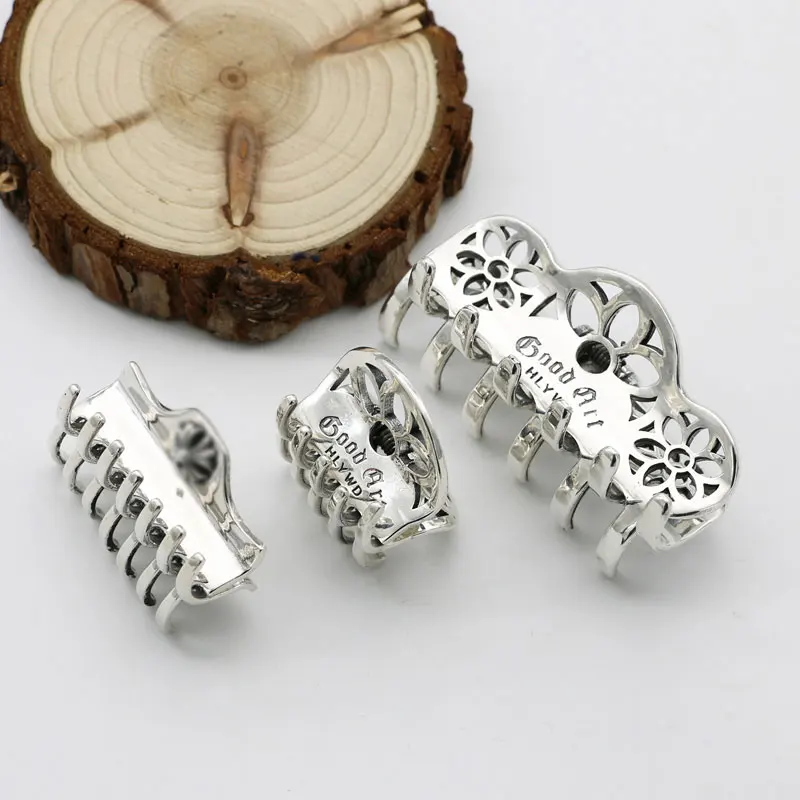 Женская серебряная заколка для волос с шестиконечными звездами