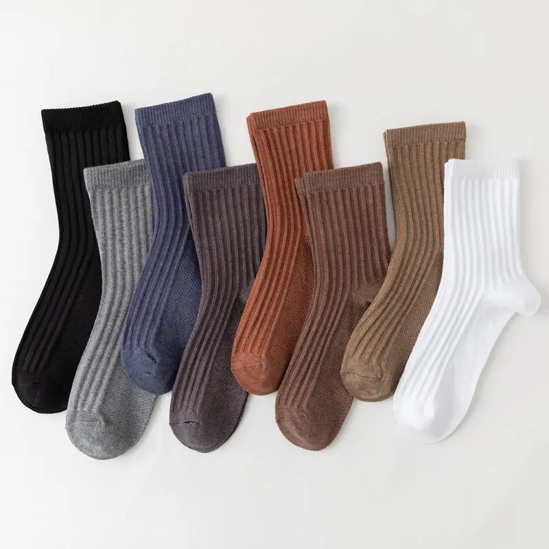 

5 pairs 36~41 autumn winter Xinjiang cotton socks warm breathable sweat absorbing medium tube cotton socks men's women's busines