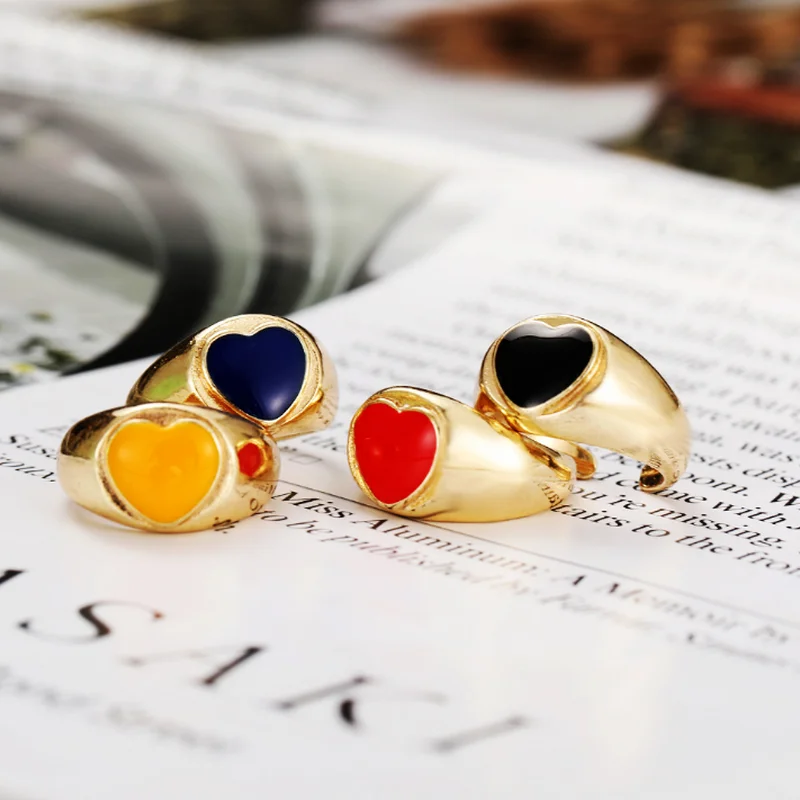 

Simple Retro Colorful Opening Rings Mini Knuckle Ring Womens Girls Wholesale Jewelry
