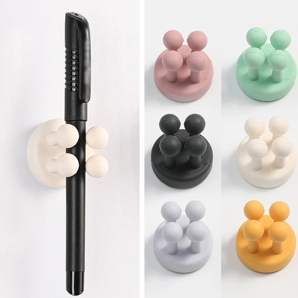 

1PC Self Adhesive Silicone Hook Seamless Bathroom Kitchen Wall Door Hangers Punch-Free Hooks Key Holder Towel Rack Storage Hook