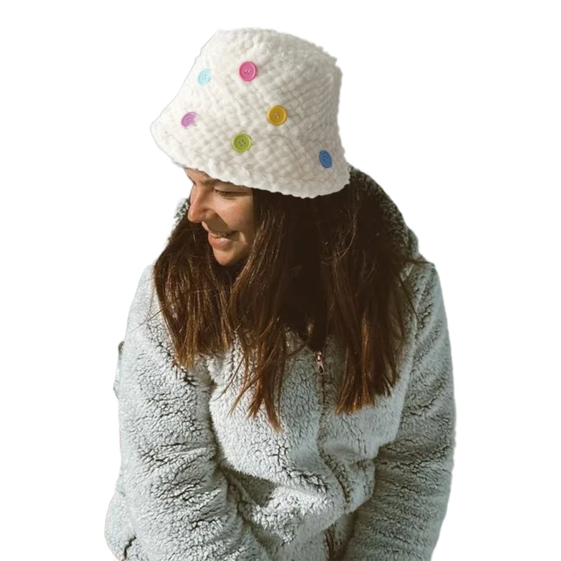 Женская зимняя шляпа-ведро теплая плюшевая рыбацкая кепка повседневная