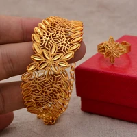 ethiopian bangles for women girls dubai 24k gold color african arabic jewelry for girls boys party gift