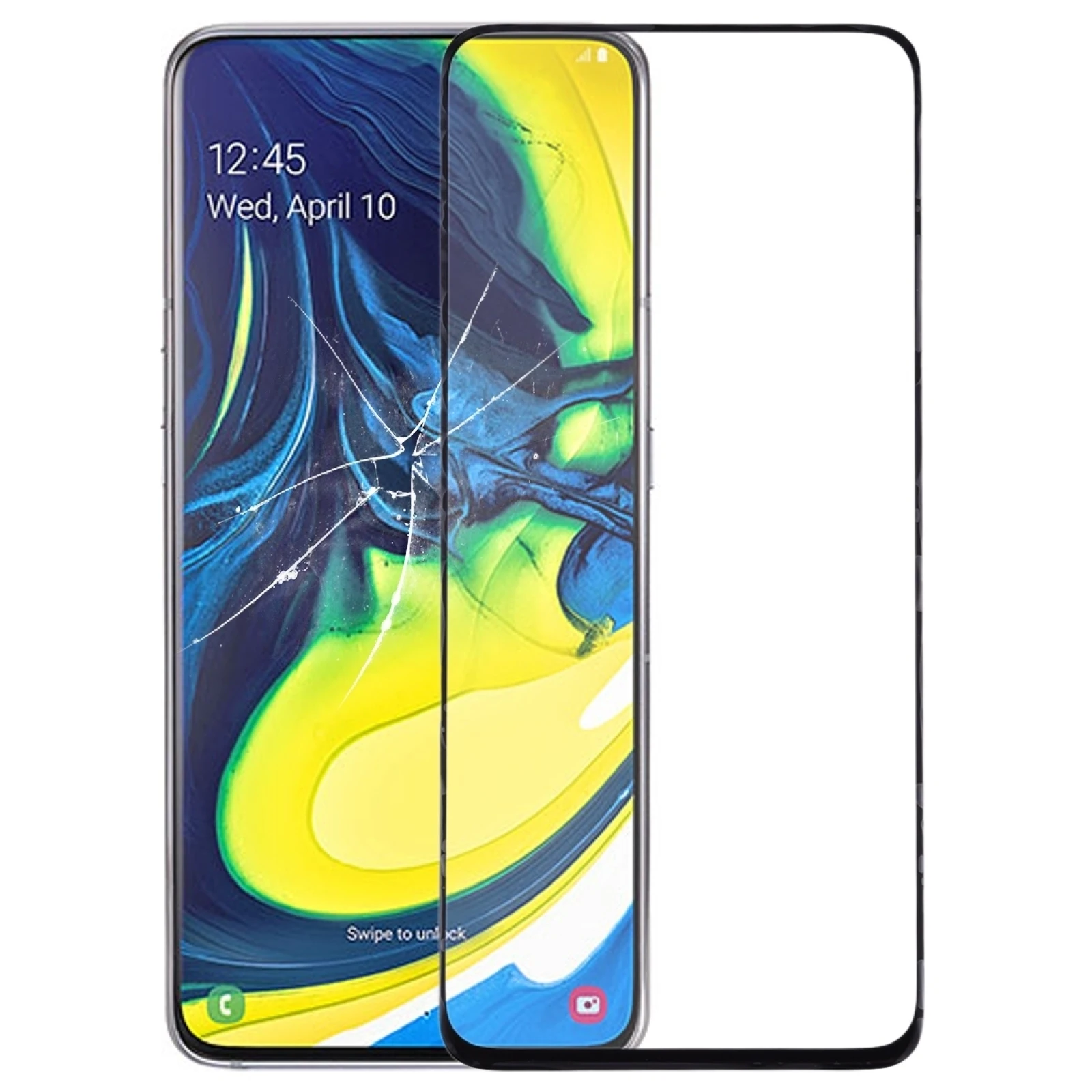 

Front Screen Outer Glass Lens with OCA Optically Clear Adhesive for Samsung Galaxy A80 / A90