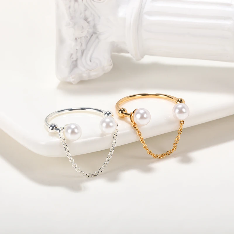 Изящные жемчужные кольца для женщин ювелирные изделия в стиле бохо Регулируемая