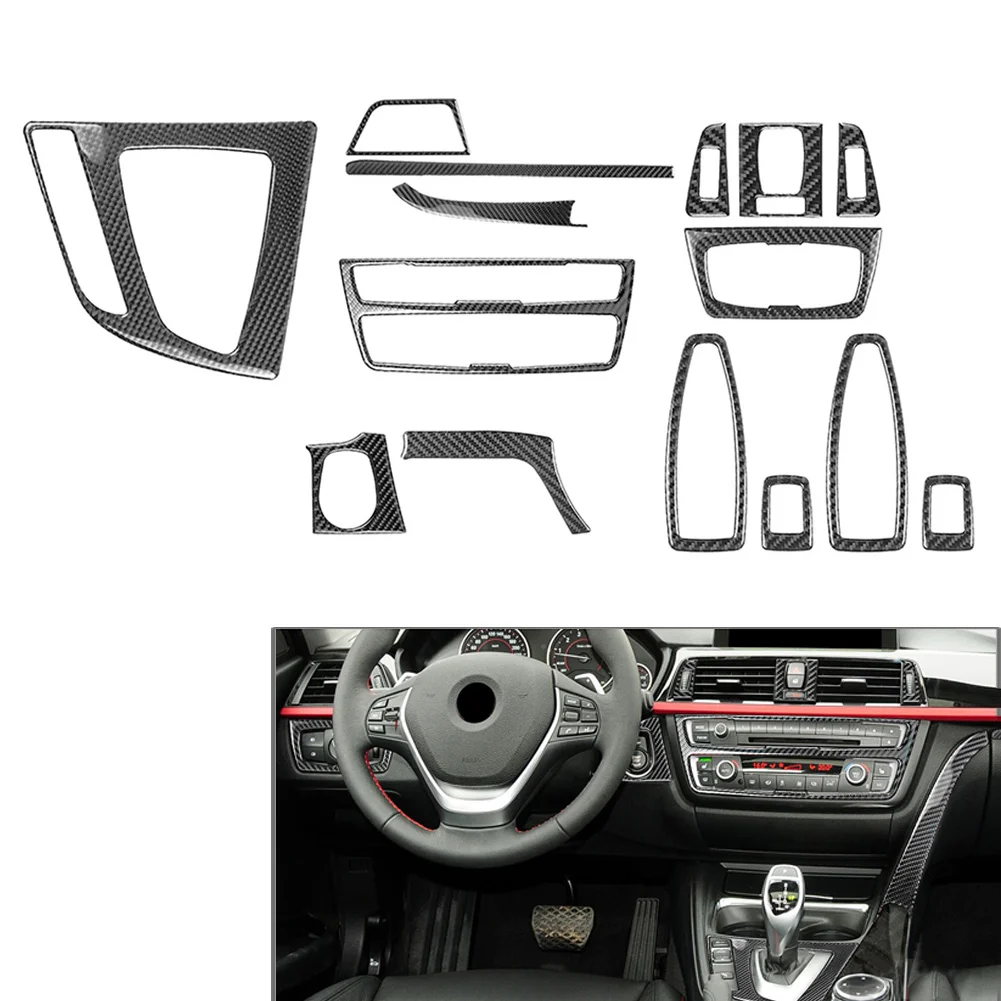 

15 Pcs Car Interior Trim Decoration Cover Trim Accessories For BMW 3 4 Series F30 F31 F34 F32 F33 2014-2018 LHD Only