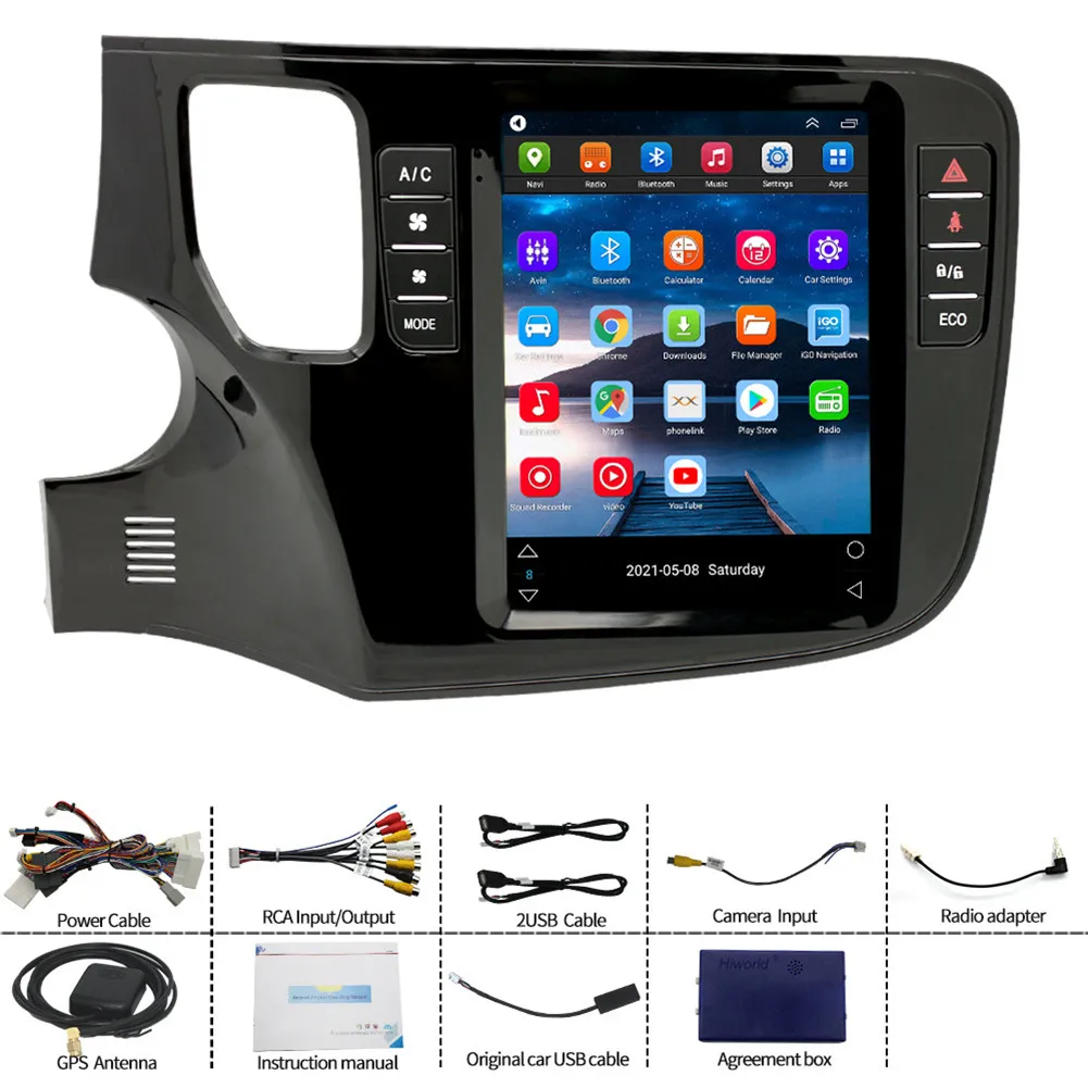 

Suitable For Outlander 12-21 Vertical Screen Android Navigator Reversing Video Player Bluetooth GPS All-in-one Machine DC12V-14V