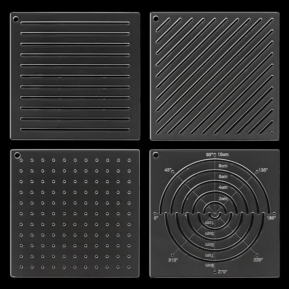 

Набор трафаретов Sashiko из акрила 4 шт.