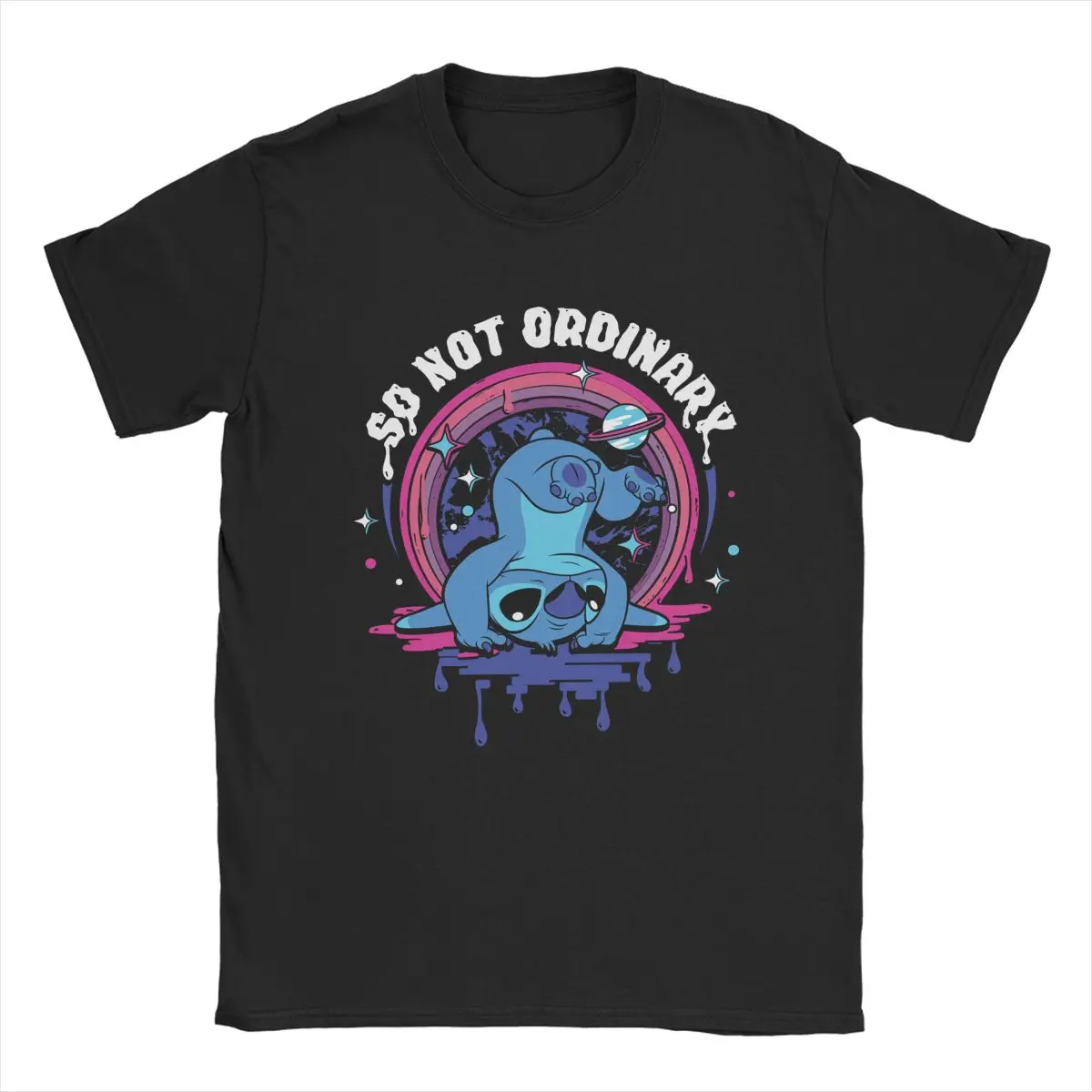 

Men Disney Stitch So Not Ordinary T Shirt Cotton Clothes Novelty Short Sleeve Round Collar Tees 4XL 5XL T-Shirts