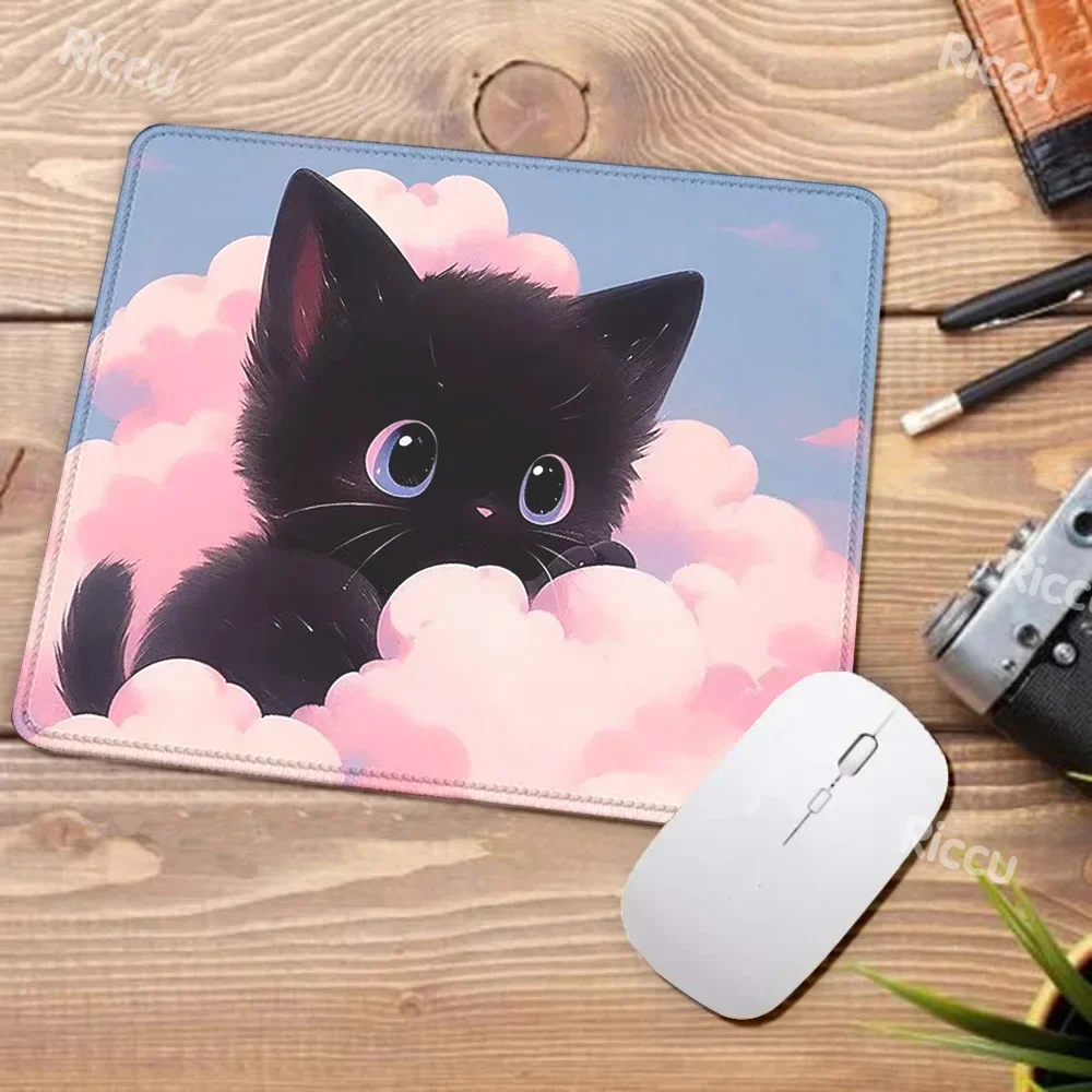 Cute Starry Sky Cat Mousepad Computer Small Teclado Rug Table Keyboard Desk Mat Laptop Nonslip Cushion Gaming Accessories Office