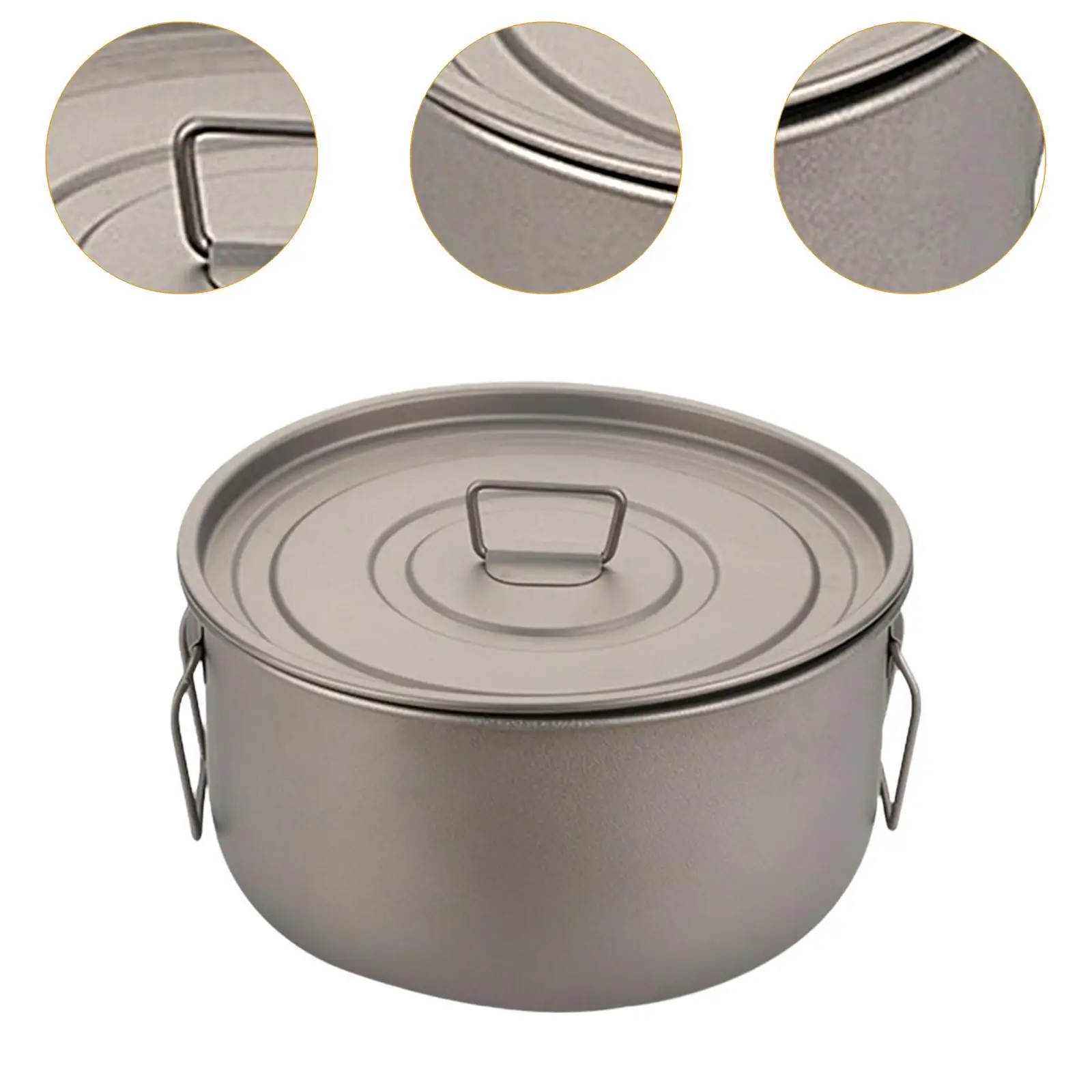 Наружная титановая кастрюля 1 8 л легко чистящаяся суповая для пеших прогулок