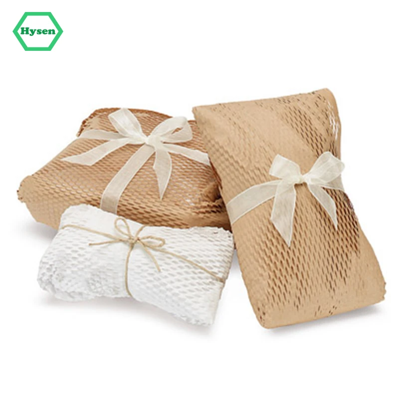 

Hysen Tide 12inch*1ft White Color Wrapping Paper For Wedding Birthday Party Honeycomb Cushioning Wrap Roll