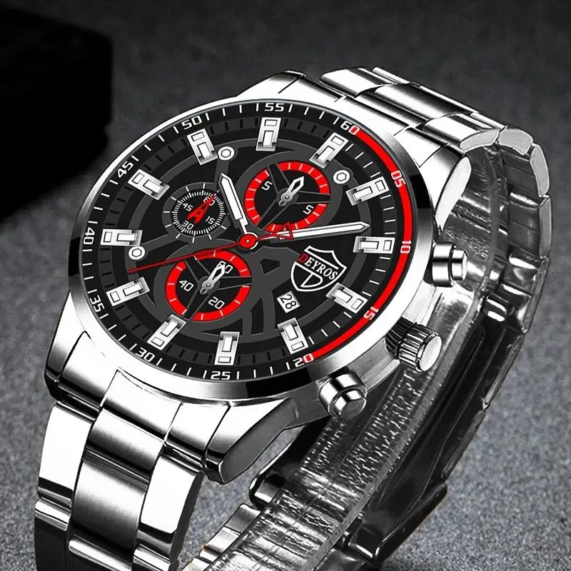 

Marke Herren Uhren Mode Männer Sport Edelstahl Quarz Armbanduhr Mann Uhr Business Casual Leder Uhr relogio masculino